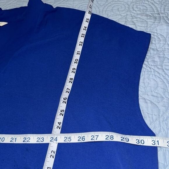 Terra & Sky Womens Plus Size 4X Blue Blouse With V-Neckline - Picture 7 of 7